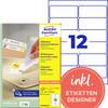 Avery-Zweckform L4743REV-25 Etykieta uniwersalna 99.1 x 42.3 mm Papier biały 360 szt. Z możliwością usunięcia Drukarka atramentowa, Drukarka Laserowa, Drukarka Laserowa, kolorowa, Kopiarka, Drukarka z funkcją kopiowania w kolorze, Drukarka etykiet
