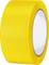 Żółta rolka taśmy klejącej, stojąca pionowo.