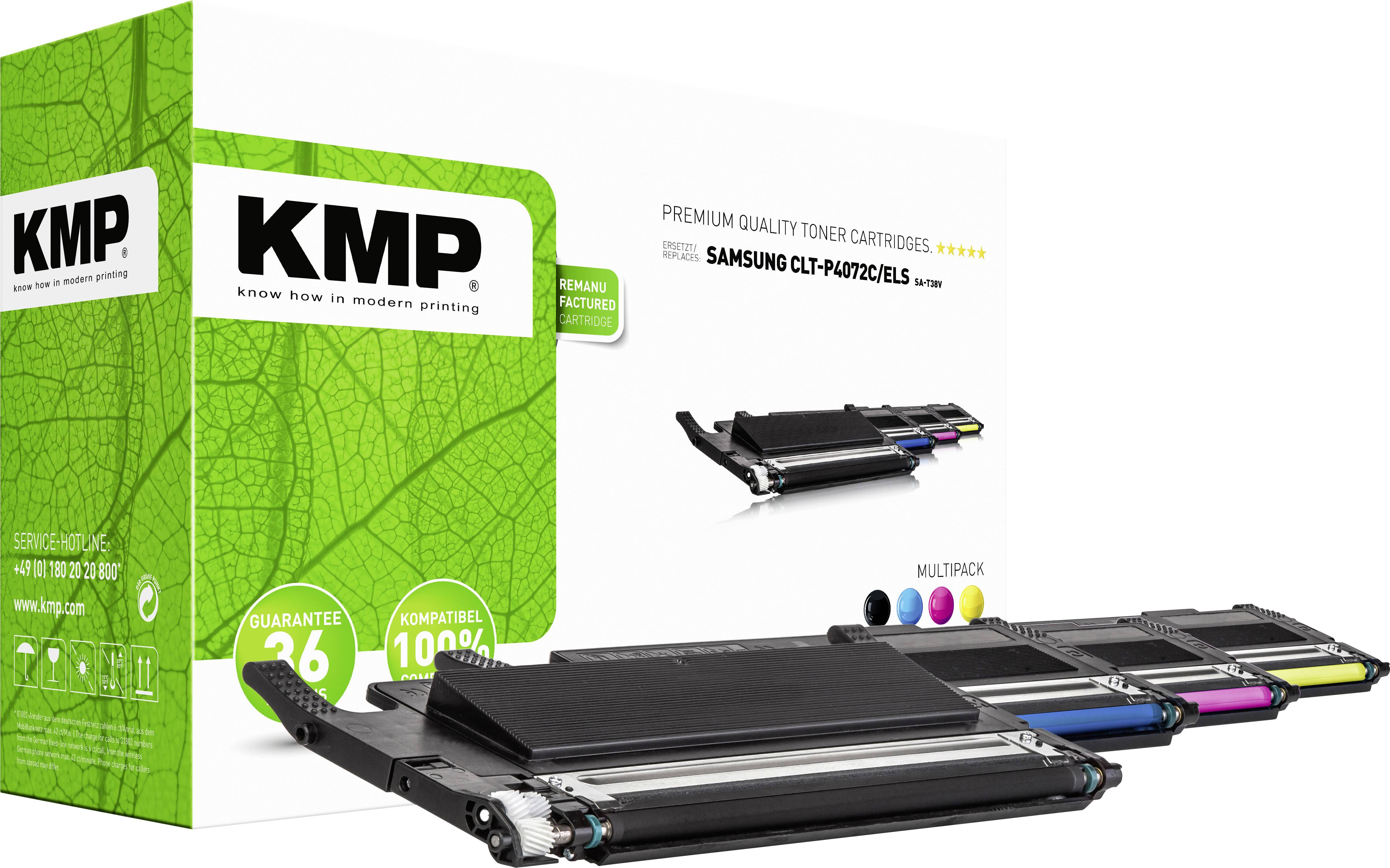 KMP Toner Replacement Samsung CLT-P4072C, CLT-K4072S, CLT-C4072S, CLT-M4072S, CLT-Y4072S Combi-Pack Black, Cyan, Magenta, Yellow 1