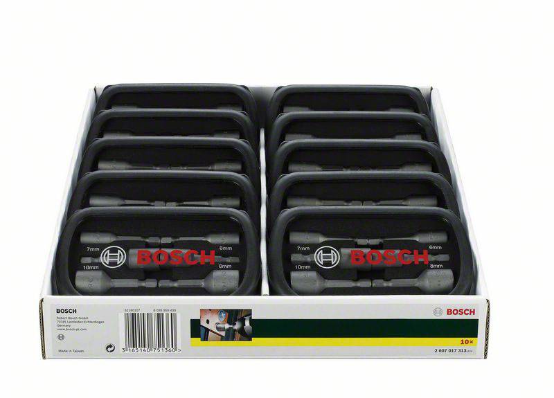 Аксесуари Bosch Promoline 2607017313 6 мм, 7 мм, 8 мм, 10 мм, 12 мм, 13 мм Біти для викрутки 1/4