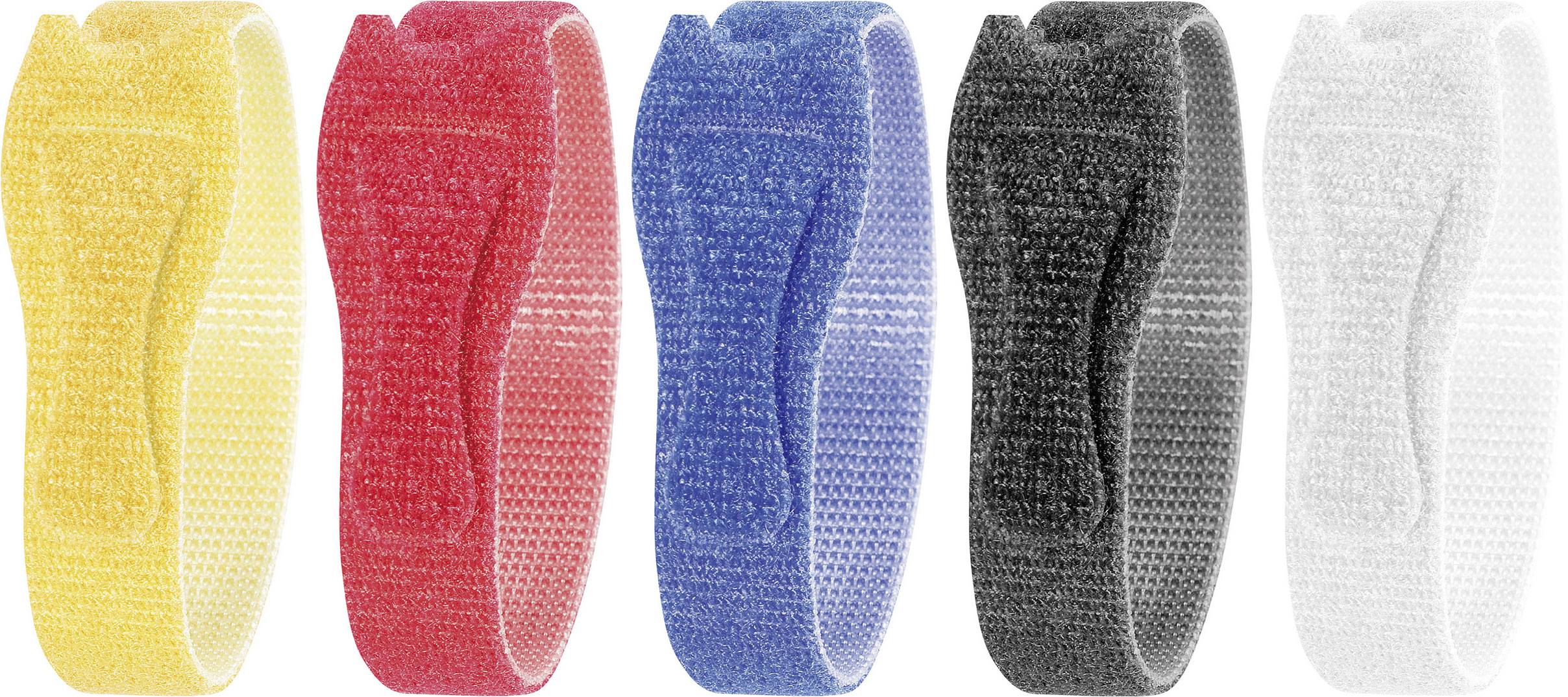 Кабельні стяжки TOOLCRAFT KL12X200BC на липучці KL12X200BC, (Д x Ш) 200 мм x 12 мм, 20 шт.