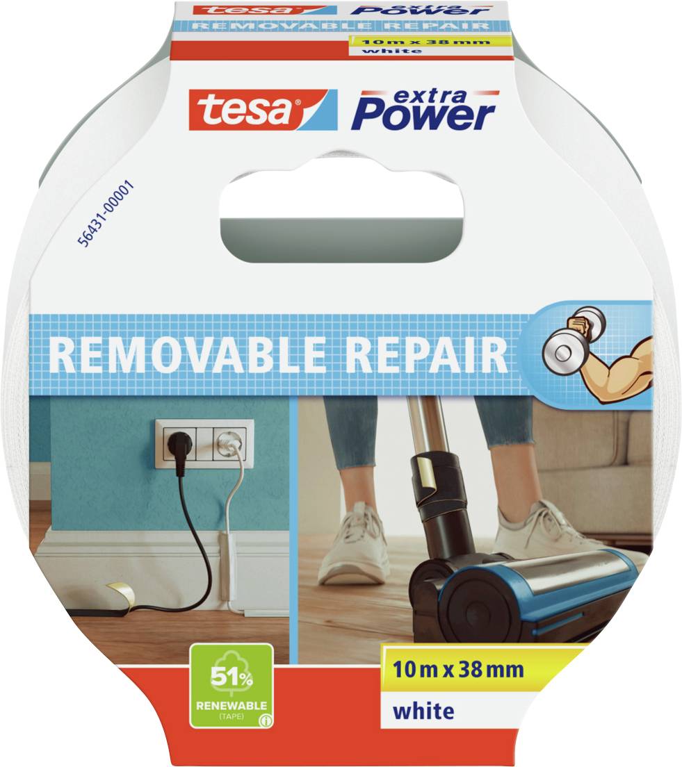 Тканинна стрічка tesa tesa® extra Power 56431-00001-00 ECO REPAIR (Д x Ш) 10 м x 38 мм 10 м 1 шт.