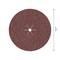 Okrągła tarcza ścierna o średnicy 125 mm. Jest brązowa i ma gwiaździste otwór pośrodku.