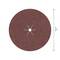 Brązowa tarcza szlifierska z otworem pośrodku, średnica 125 mm, do szlifowania metalu.