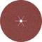Okrągła tarcza szlifierska w kolorze czerwonobrązowym z gwiaździstym wzorem pośrodku, stosowana do obróbki metalu lub drewna.