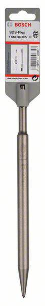 Dłuto szpiczaste SDS-plus Bosch, odpowiednie do prac betonowych, długość 250 mm, w opakowaniu z etykietą.