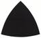 Czarny, trójkątny kawałek filcu, nadający się do użycia z maszynami szlifierskimi.