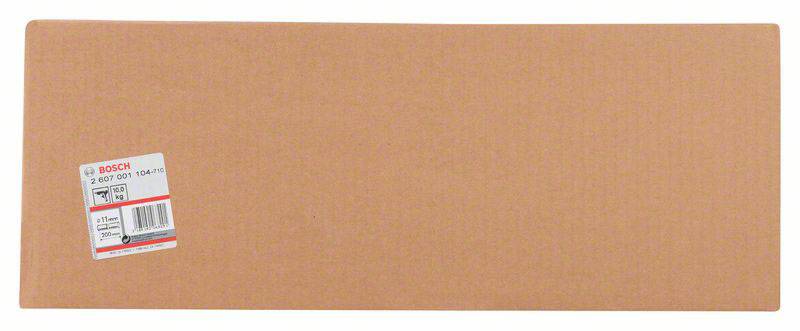 Prostokątna gąbka ścierna o pomarańczowej powierzchni z małym logo Bosch na białej etykiecie po lewej stronie.