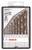 Zestaw dziesięciu wierteł HSS-CO o różnych rozmiarach od 1 do 10 mm w opakowaniu plastikowym, marka 'Bosch', do obróbki metalu.
