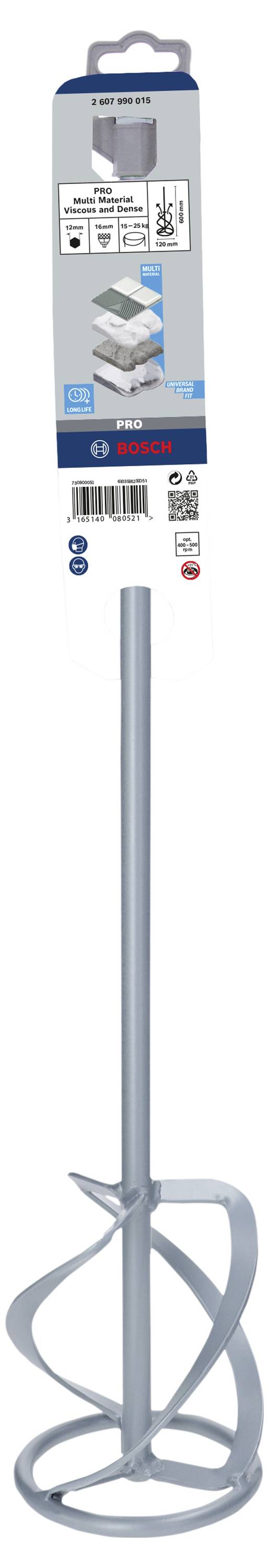 Міксер для дрилів, 120 мм, 600 мм, 15-25 кг, SW12, up Електроінструменти Bosch Аксесуари Bosch 2607990015 1 шт.