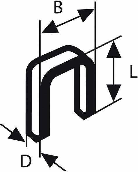 Скоба TK40 20G, 1,2 мм, 20 мм, оцинкована Bosch Accessories 2608200701, Н/Д, Розміри (Д x Ш) 20 мм x 5,8 мм, 5000 шт.