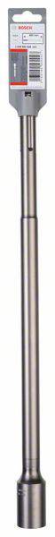 Długi, srebrny wiertarz marki Bosch, specjalnie przeznaczony do betonu i muru, z etykietą opakowania na górze.