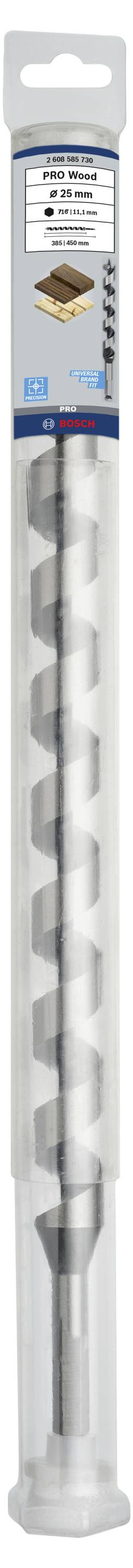 Zapakowany wiertło spiralne z chwytem SDS-plus do wiercenia w betonie i murze. Opakowanie przedstawia logo producenta i specyfikacje produktu.