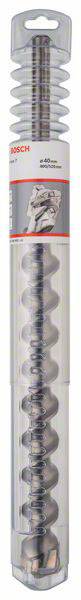 Opakowanie wiertła Bosch do betonu i kamienia. Wiertło posiada spiralną strukturę i jest przeznaczone do użytku profesjonalnego.
