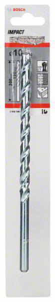 'Wiertło udarowe Bosch, średnica 10 mm, przedstawione w oryginalnym opakowaniu. Odpowiednie do prac wiertniczych w betonie.'
