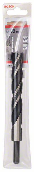 Wiertło Bosch o średnicy 8 mm w przejrzystym opakowaniu z tworzywa sztucznego, odpowiednie do prac stolarskich.