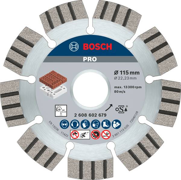 Bosch Accessories 2608602679 Bosch Power Tools Tarcza tnąca diamentowa Średnica 115 mm Średnica otworu 22.23 mm beton 1 szt.