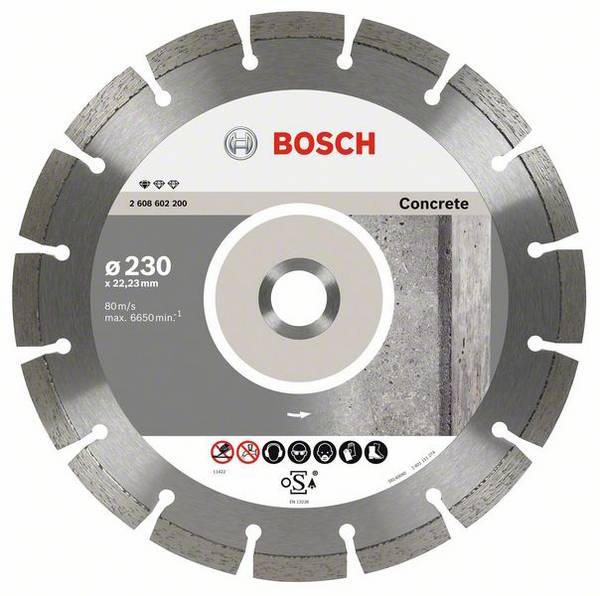 Bosch Accessories 2608603243 2608603243 Tarcza tnąca diamentowa Średnica 230 mm Średnica otworu 22.23 mm beton 10 szt.