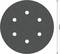 Tarcza szlifierska, okrągła, szara, z siedmioma otworami, średnica 150 mm. Używana do szlifierek, poprawia obróbkę powierzchni.