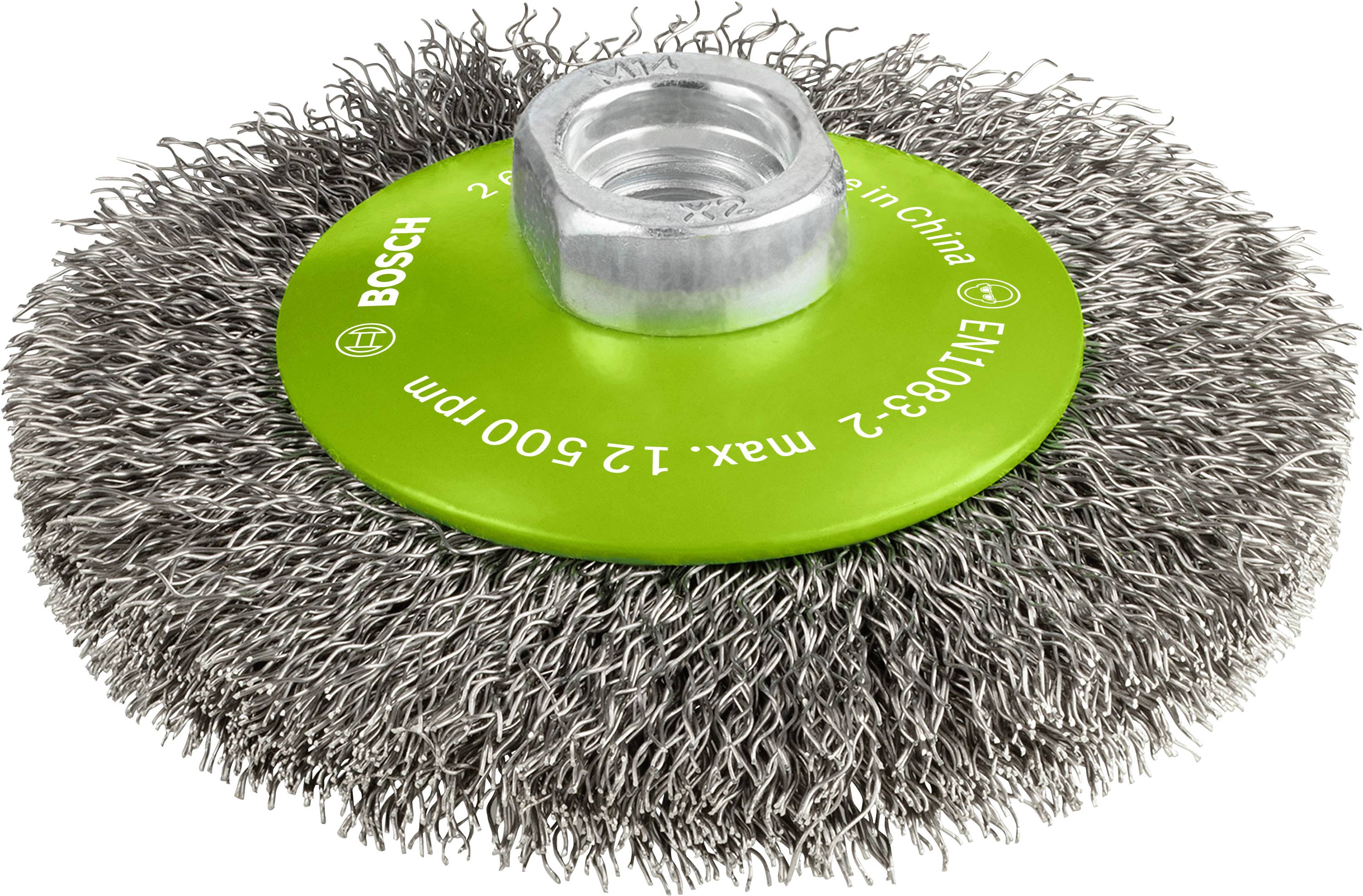 Аксесуари Bosch Аксесуари Bosch Щітка конічна, нержавіюча сталь 100 мм, 0,35 мм, 12500 об/хв, 14 Bosch Power Tools 26086221 Bosch 