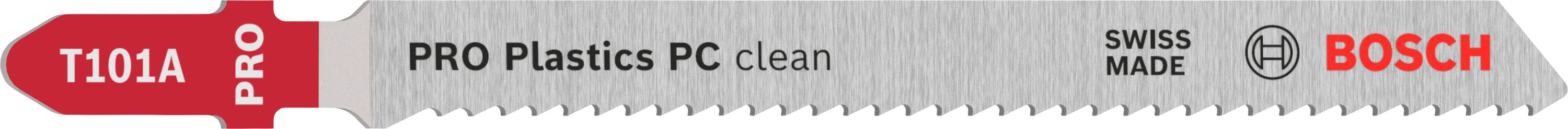 Полотно лобзика T 101 A, спеціальне для акрилу, комплект з 5 шт. Аксесуари Bosch 2608631010 5 предм.