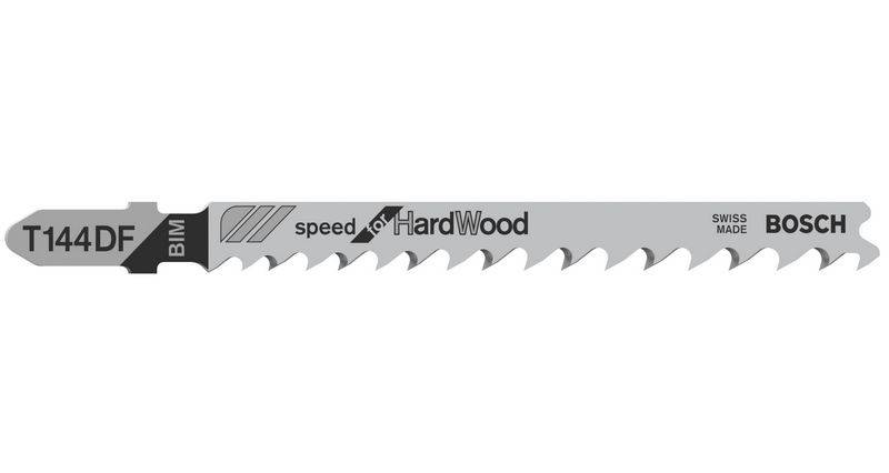 Пиляльне полотно для лобзика T 144 DF, Speed for Hard Wood, 25 предм. Аксесуари Bosch 2608634990 25 предм.