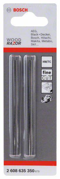 Аксесуари Bosch Змінне лезо для рубанка Довжина виробу: 82,4 мм Ширина виробу: 5,5 мм 2608635350 2 шт.