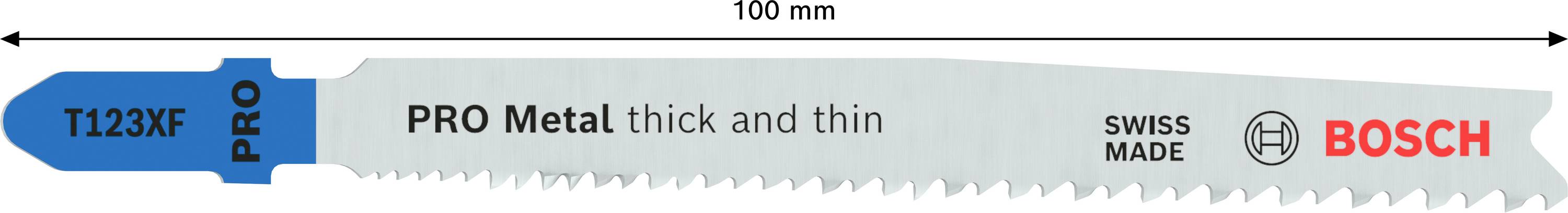 Полотна для лобзика T 123 X, Progressor for Metal, набір із 100 шт. Аксесуари Bosch 2608638700 100 шт.