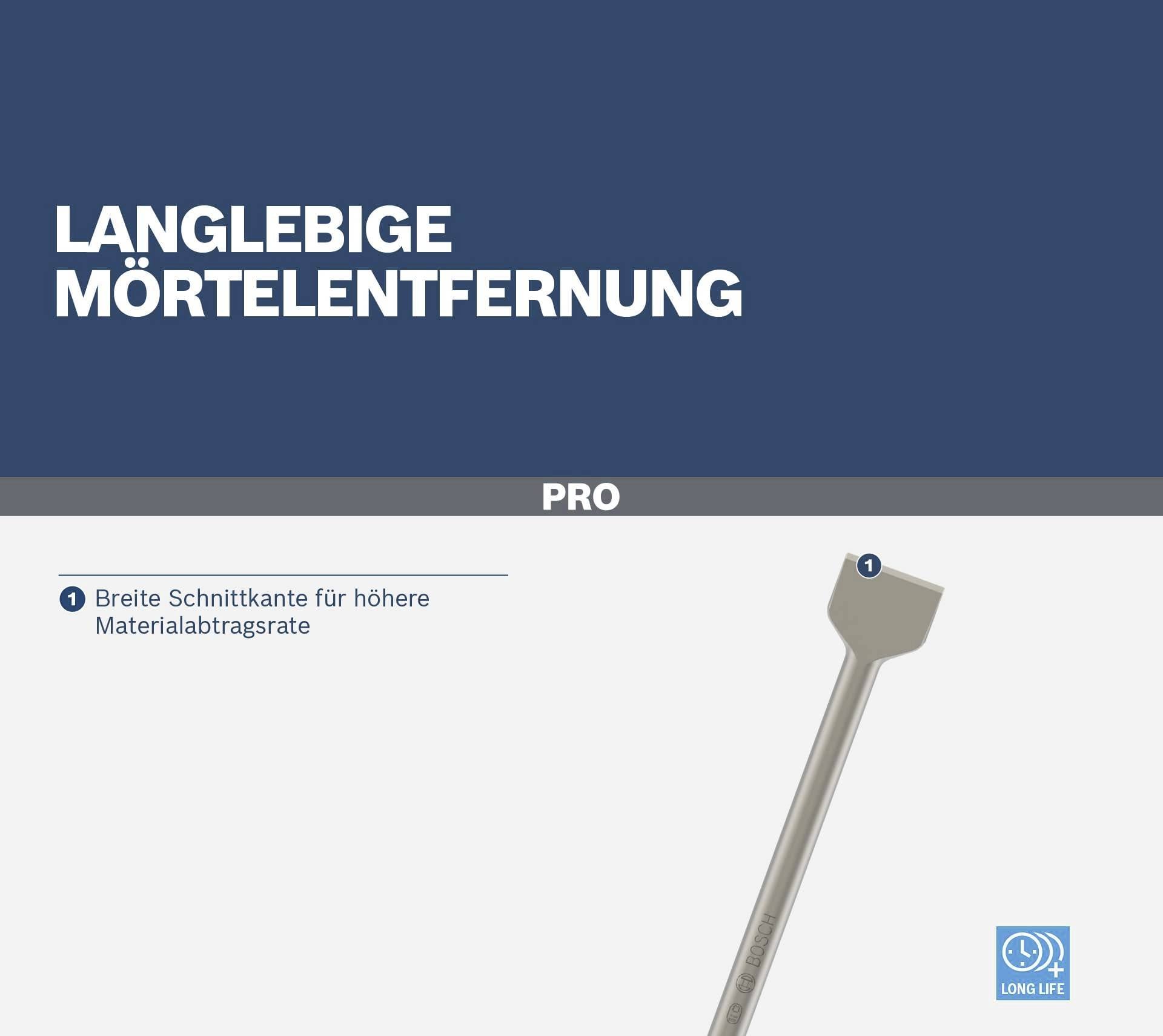 'Narzędzie do usuwania zaprawy z szeroką krawędzią tnącą, zapewniające wysoką wydajność skrawania. Odpowiednie do zastosowań wymagających trwałości.'