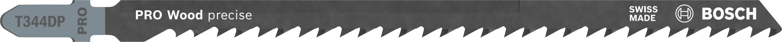 Пиляльне полотно для лобзика T 344 DP, Precision for Wood, набір з 3 шт. Аксесуари Bosch 2608633A32, 3 шт.