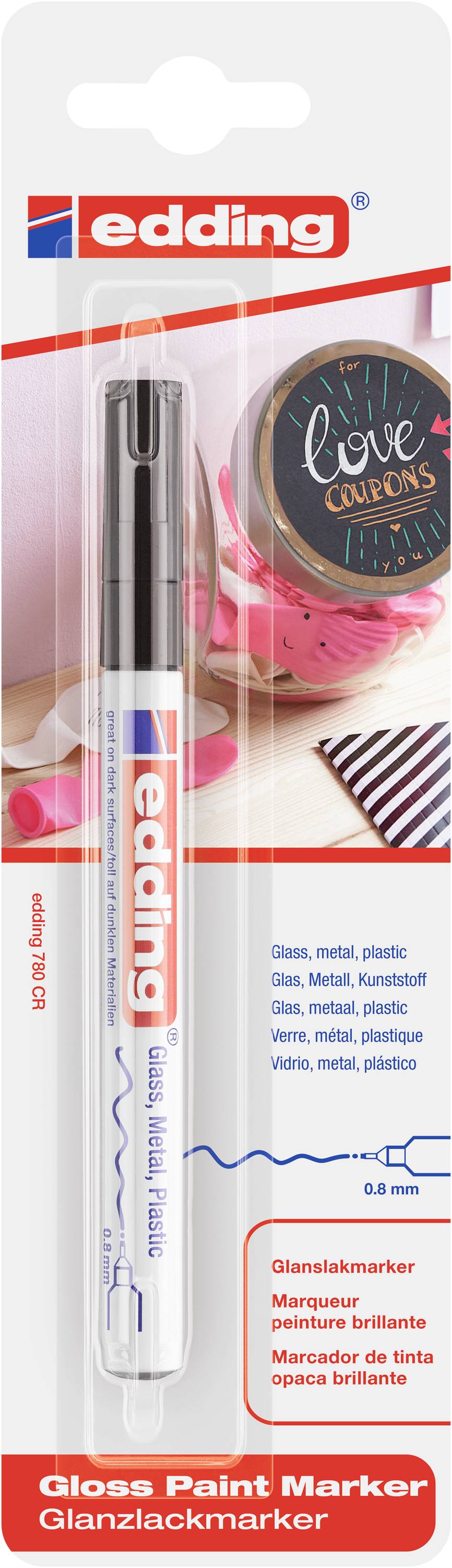 Edding 780 paint marker 4-780-1-1001 Marker do lakieru czarny 0.8 mm