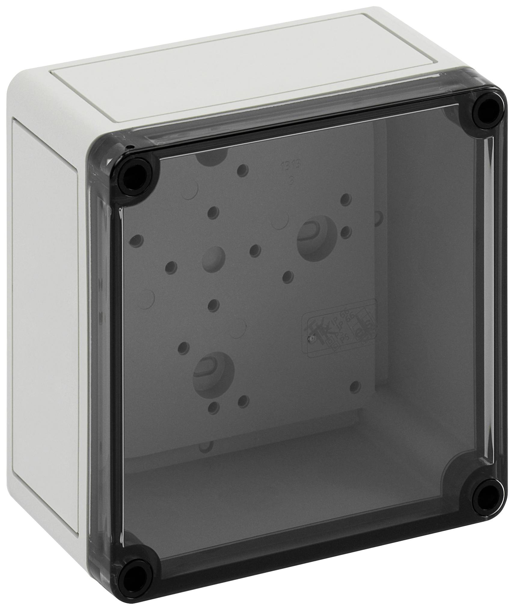 Монтажний корпус Spelsberg TK PS 1313-7-t 11100501, полікарбонат, полістирол (EPS), 130 x 130 x 75, сіро-білий (ral 7035), 1 шт.