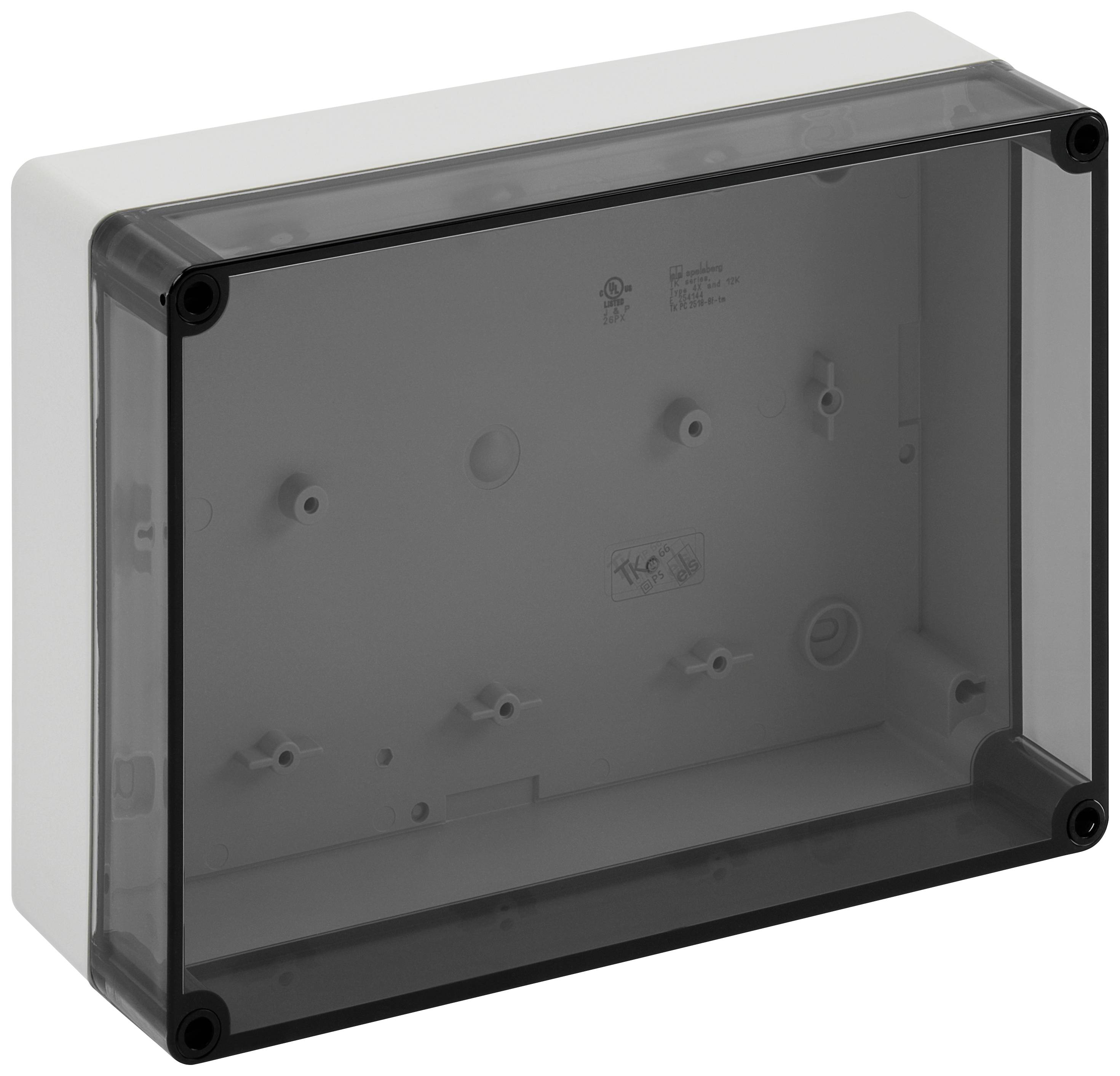 Монтажний корпус Spelsberg TK PS 2518-8f-t 11151101, полікарбонат, полістирол (EPS), 254 x 180 x 84, сіро-білий (ral 7035), 1 шт.