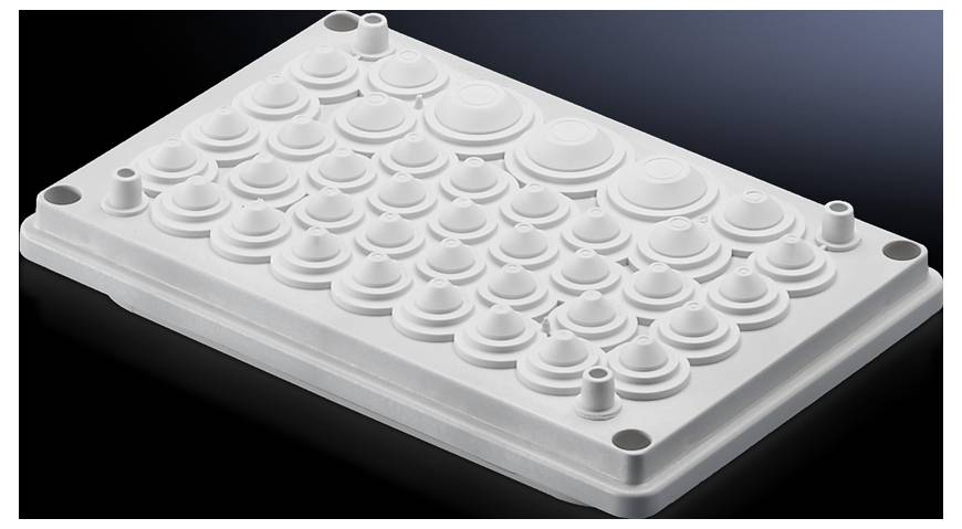 Пластина для введення кабелю з ущільненням Rittal, SV 9665770, 9665.770, з герметизуючою мембраною, 32 x Ø 7 - 16 мм, 4 × Ø 10 - 2