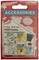 Opakowanie z 'FAST-Coins', 8 zestawów po 20 mm średnicy, do mocowania. Prezentuje przykłady zastosowań: klawiatura, ściana, artykuły biurowe.