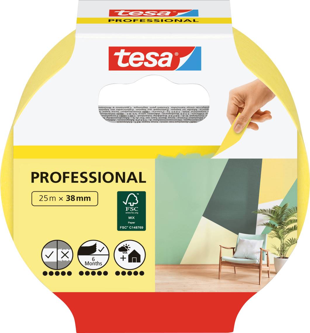 Малярська стрічка tesa tesa® 56271-00000-01 PRECISION INDOOR (Д x Ш) 25 м x 38 мм 25 м 1 шт.