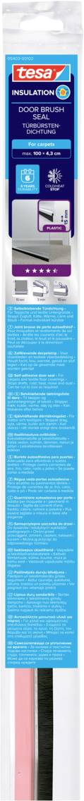 tesa tesamoll® 05403-00102-00 ДЛЯ ТЕКСТИЛЮ Стрічка для ущільнення дверей (Д x Ш) 1 м x 40 мм 1 м 1 шт.