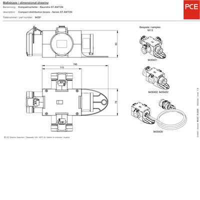 Presa Da Parete PCE CEE 16A 3 Poli 6h IP44 – Con Morsetti A Vite, Per Campeggio E Officina, Blu 230V