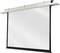 Ekran projekcyjny z czarną ramką, przeznaczony do projekcji wewnątrz pomieszczeń; o prostokątnym kształcie, mocowany do sufitu.