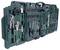 Zielony zestaw skrzynki narzędziowej zawierający różne narzędzia, w tym klucze, szczypce, śrubokręty i wiertła, ułożone w plastikowej walizce.