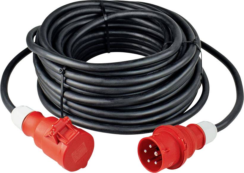 Подовжувач AS Schwabe 61025, 25.00 м, чорний