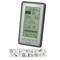 Cyfrowa stacja pogodowa z dużym wyświetlaczem. Wyświetla godzinę '12:34', datę 'Sob. 1', temperaturę '25°C', wilgotność '53%', ciśnienie atmosferyczne oraz prognozę pogody z symbolem pochmurnego nieba.