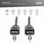 Dwa przewody HDMI z interfejsem Ethernet. Właściwości: Ultra HD 4K, 3D, ARC, CEC, HEC. Długość 2 m. Model: AK-330114-020-S.