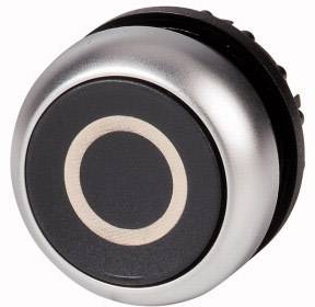 Плоска кнопка STOP Eaton M22-DR-S-X0, 29,7x10 мм, із застібкою, чорна