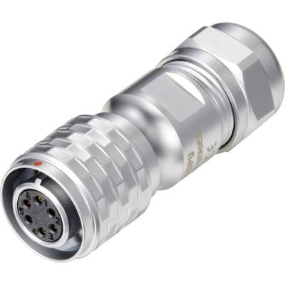 Złącze okrągłe żeńskie push-pull Weipu SF1210/S6 II, 6 pin, 125 V/AC, IP67, do lutowania-0