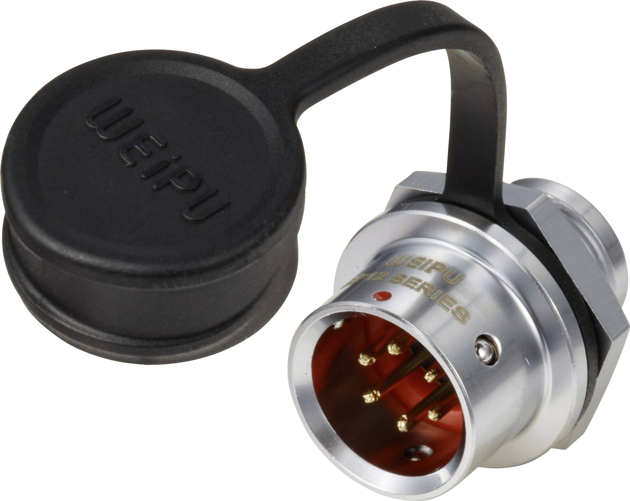 Круглий чоловічий роз'єм Weipu SF1212/P6, 6-контактний, 125 В/AC, IP67, для паяння