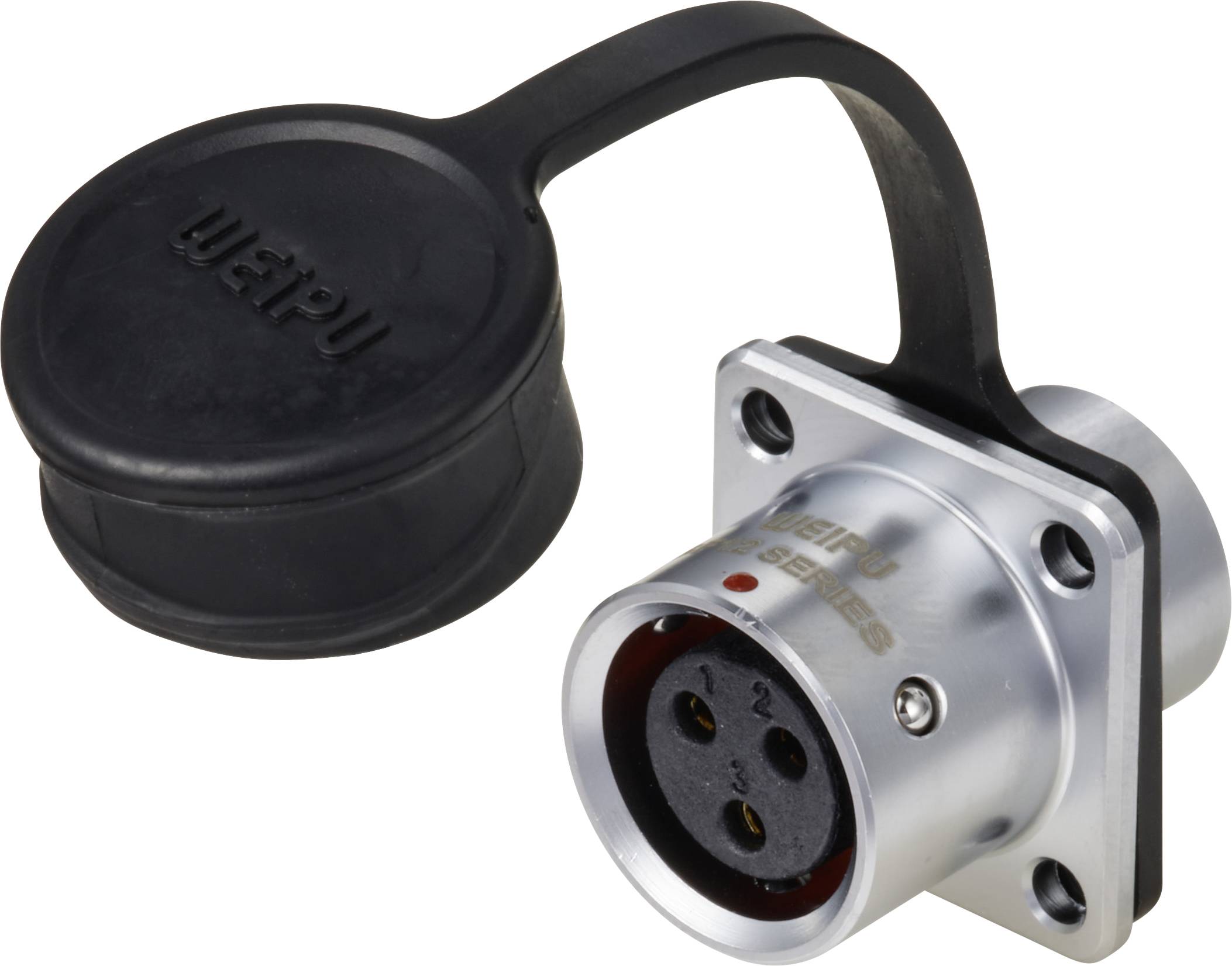 Złącze okrągłe żeńskie push-pull Weipu SF1213/S3, 3 pin, 250 V/AC, IP67, do lutowania-0