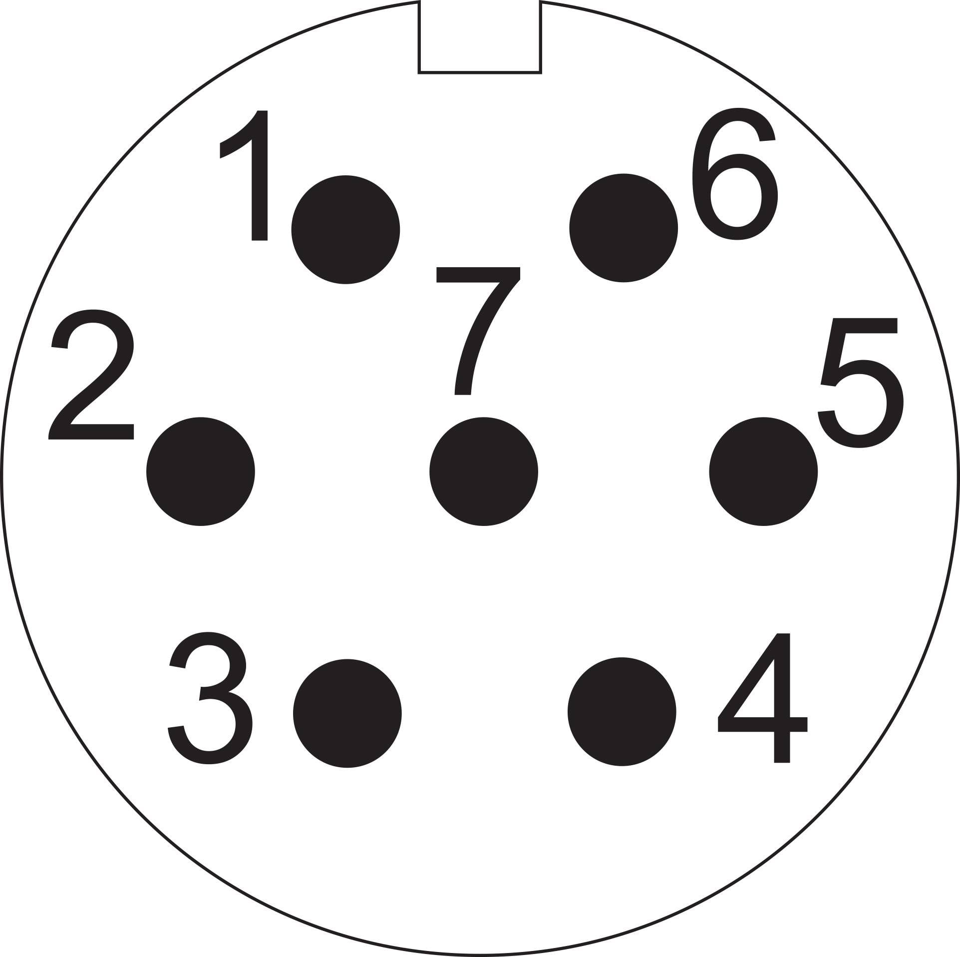 Złącze okrągłe żeńskie push-pull Weipu SF1213/S7, 7 pin, 125 V/AC, IP67, do lutowania-3