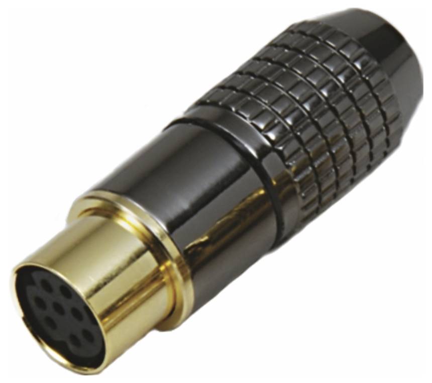 BKL Electronic 0204023 Штекер DIN мініатюрний прямий гніздо Кількість контактів: 4 чорний 1 шт.