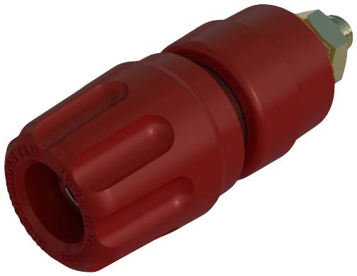 Червоний затискач для полюса 35 A Hirschmann Test & Measurement PKI 10 A Au 1 шт.